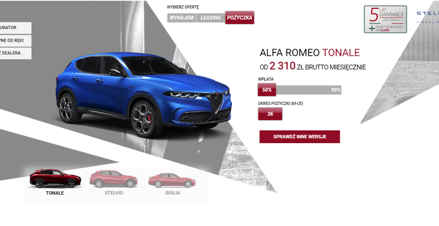 ADF Auto Finansowanie Alfa Romeo Tonale